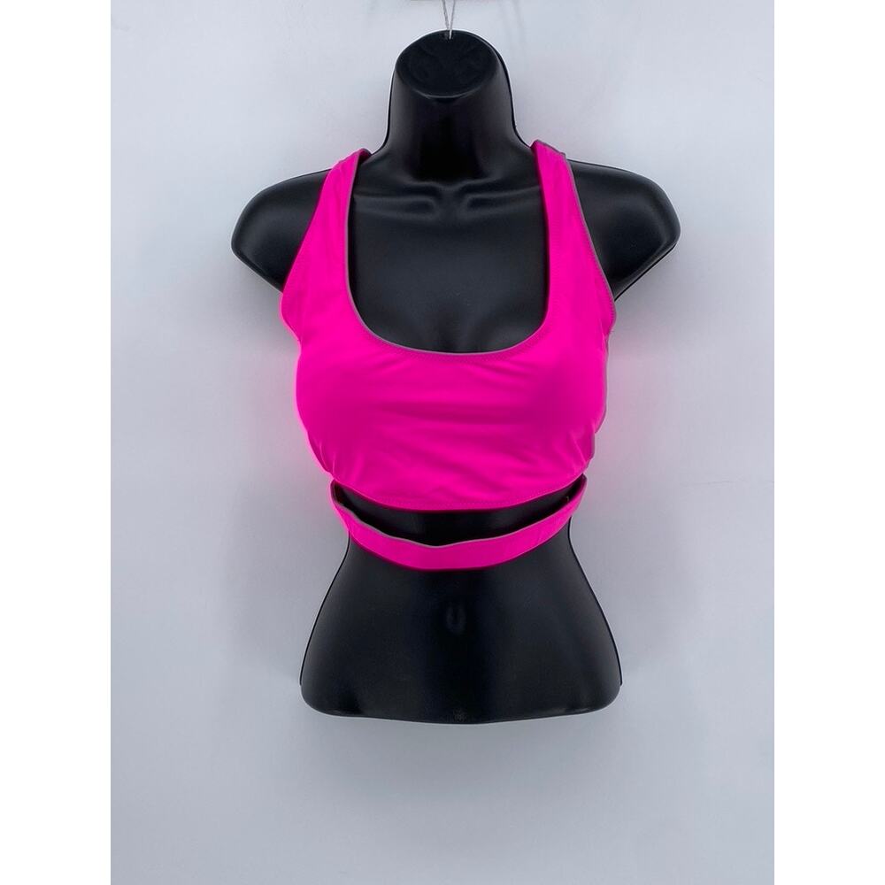 B SWIM Hot Pink V-Back Swim Top SZ XL
